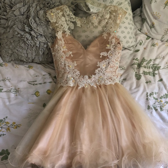 Quince/Sweet 16/ Homecoming/ Prom Lace Dress - Picture 3 of 13